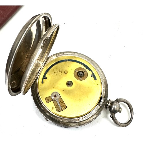 272 - Antique silver open face h.samuel manchester pocket watch  the watch is ticking seight 122g