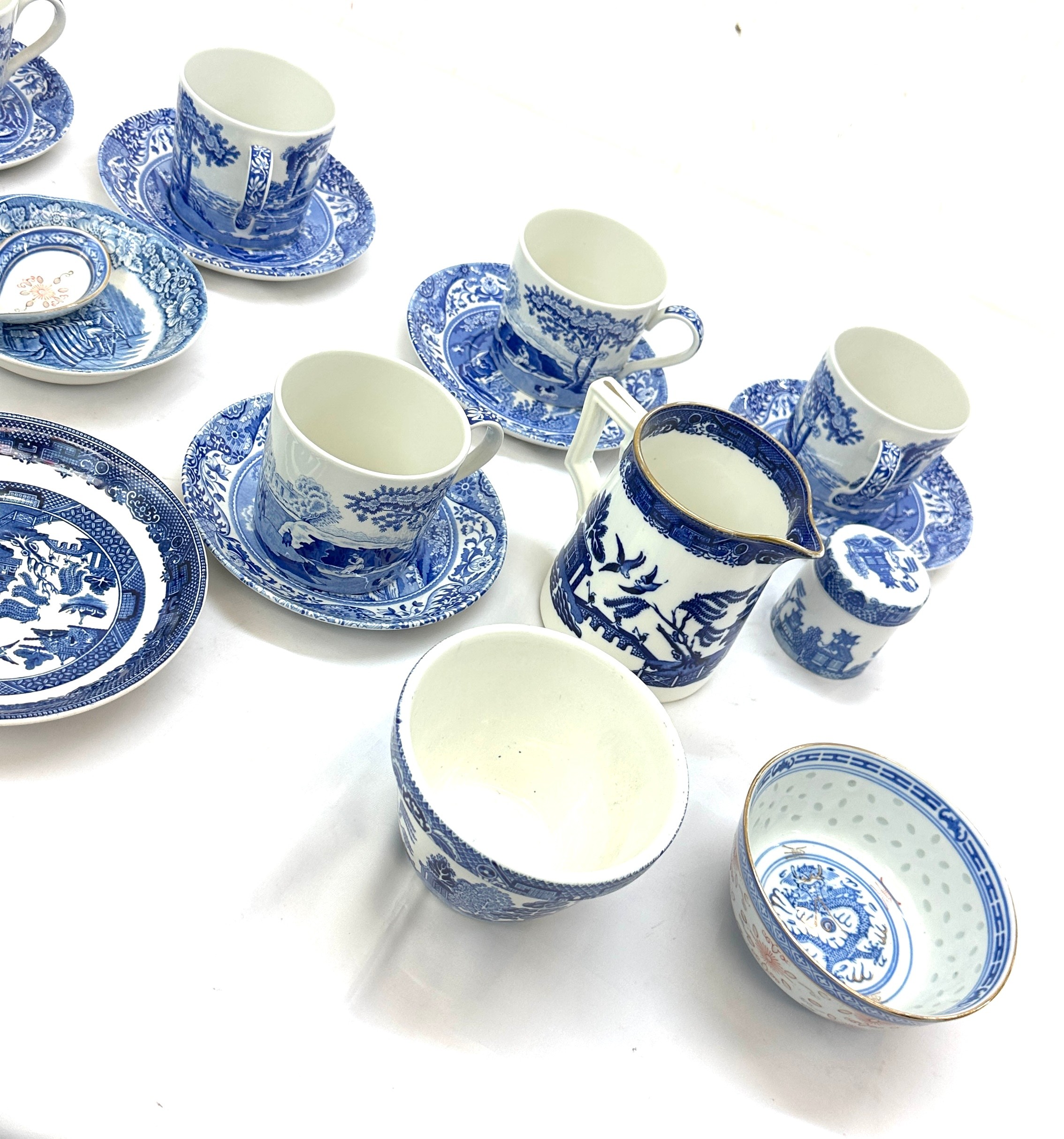 Selection of vintage blue and white spode ware