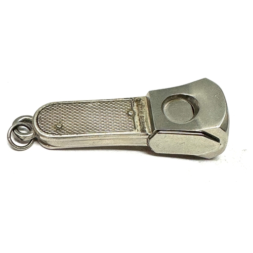 52 - Vintage Silver cased Pocket Cigar Cutter  Birmingham hallmarks  - W.M.Ld
