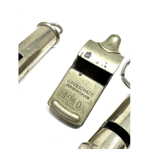 415 - 3 vintage whistles inc 1940 j.hudson & co & metropolitan etc