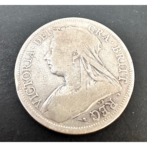355 - Victorian 1893 Half Crown silver coin