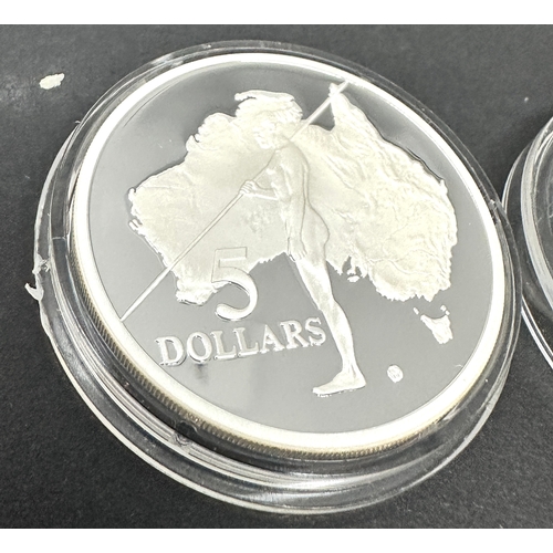 245 - 5 dollars, 1993
Australian Explorers - Aboriginal Exploration
Ag Silver 0.925, 35.79g, ø 38.74mm