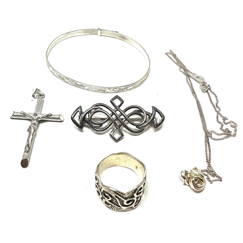 50 - Selection of vintage silver jewellery weight 24g