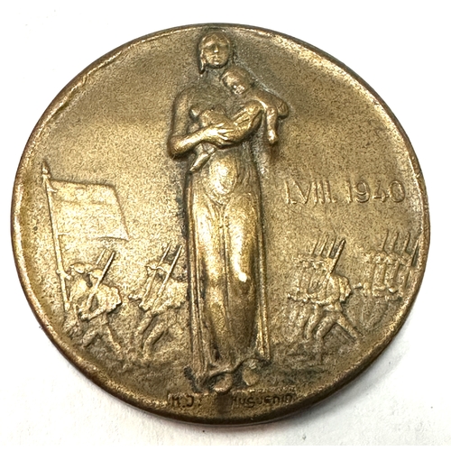 298 - Switzerland Medal 1940 WWII  I. VIII. 1940 Huguenin Le Locle