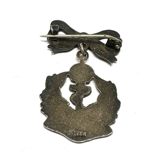 299 - WW2 Royal Navy Sterling Silver & Enamel Sweetheart Brooch