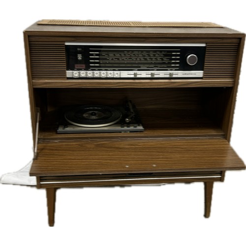 Vintage turntable/radiogram on legs measures approximately: 32 inches ...