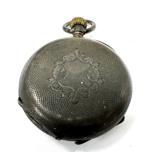 370 - Antique silver fob watch the watch is ticking