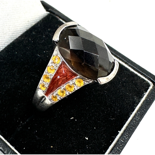 73 - Vintage  silver gemstone set ring
