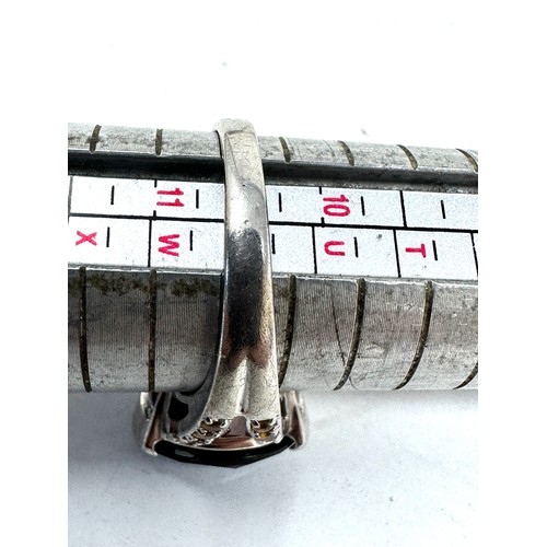 73 - Vintage  silver gemstone set ring