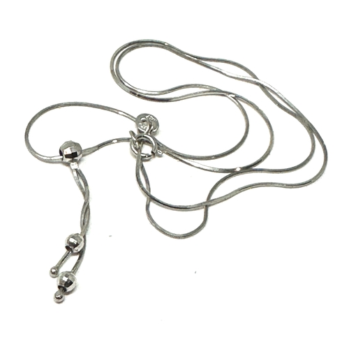 205 - 9ct white gold pendant necklace weight approx 2g
