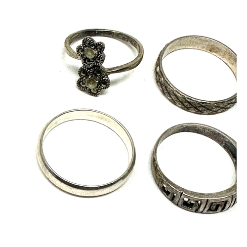 95 - 6 vintage silver rings weight 16g