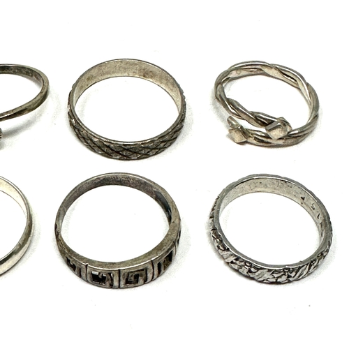 95 - 6 vintage silver rings weight 16g