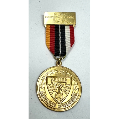 328 - commemorative medal for the 50th anniversary of the Deutsches Afrikakorps (DAK). The DAK was the Ger... 