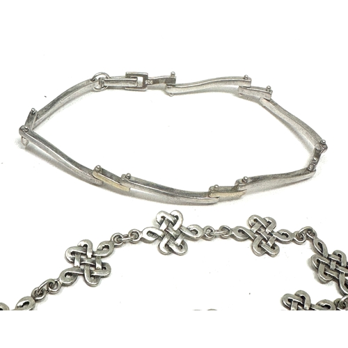 127 - 3 vintage silver bracelets weight 28g