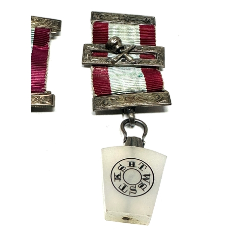 331 - 2 vintage silver masonic jewels
