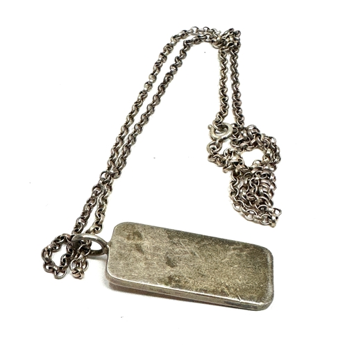 170 - Vintage silver ingot pendant necklace weight 22g