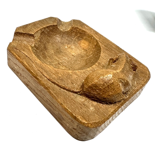 420 - Robert Thompson Mouseman Hand Carved Oak Ashtray c1930s/40’s