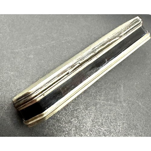 1 - 18th century George III Silver tortoiseshell and finely engraved mother-of-pearl toothpick holder. C... 