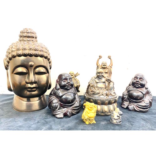 463 - Selection of Budda figures, trinkets etc, tallest measures 12 inches