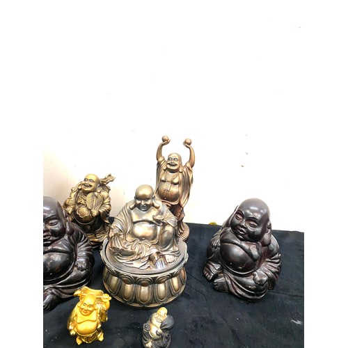 463 - Selection of Budda figures, trinkets etc, tallest measures 12 inches