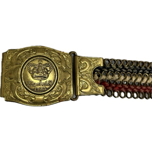 481 - Vintage 1953 military coronation belt