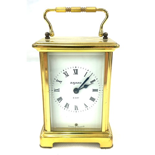 500 - 3 Brass carriage clocks consisting of Bayard brass carriage clock, 9 jewel, Duverdrey & Bloquel Fran... 