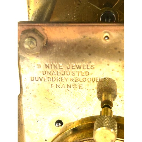 500 - 3 Brass carriage clocks consisting of Bayard brass carriage clock, 9 jewel, Duverdrey & Bloquel Fran... 