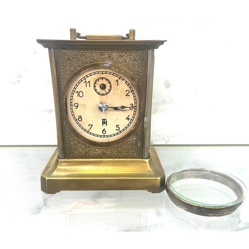 500 - 3 Brass carriage clocks consisting of Bayard brass carriage clock, 9 jewel, Duverdrey & Bloquel Fran... 