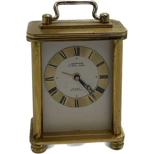 500 - 3 Brass carriage clocks consisting of Bayard brass carriage clock, 9 jewel, Duverdrey & Bloquel Fran... 