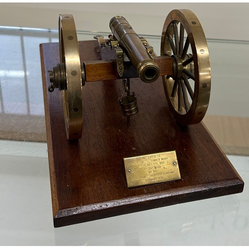 2 - Royal Artillery model of a field gun of Waterloo/Napoleonic wars. Possibly 6 or 9 pounder. ' Present... 