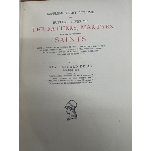 58 - Selection of 5 hardback Butlers lives of the fathers martyrs and other saints to include volumes I,I... 