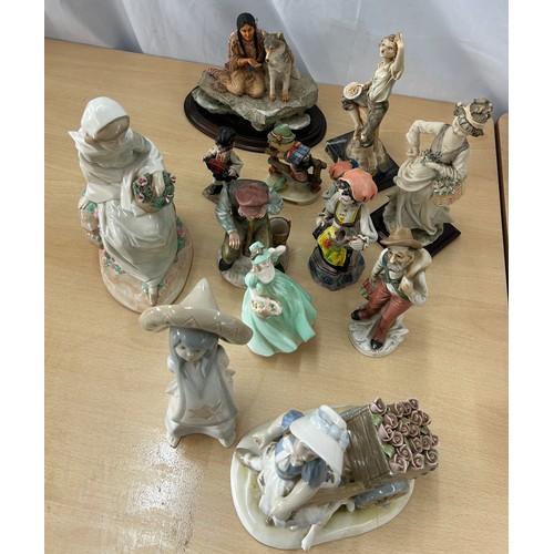 216 - Selection of assorted vintage porcelain ornaments/figures to include Capodimonte  etc