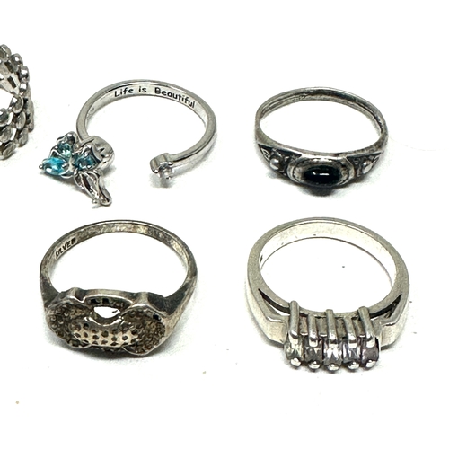 6 Vintage silver rings