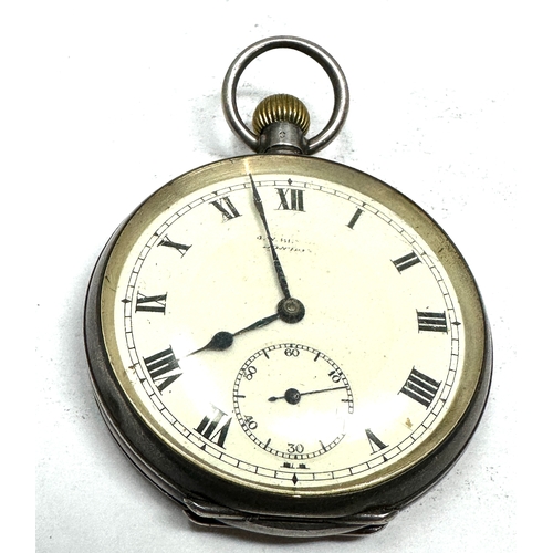 390 - Antique silver open face pocket watch the watch is not ticking weight 76g