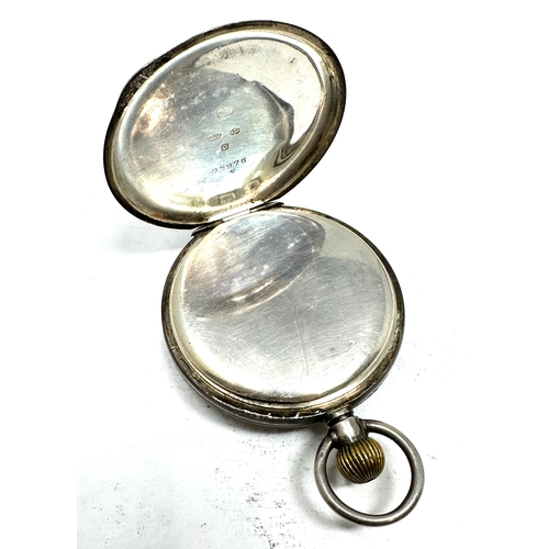 390 - Antique silver open face pocket watch the watch is not ticking weight 76g