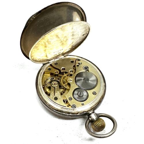390 - Antique silver open face pocket watch the watch is not ticking weight 76g