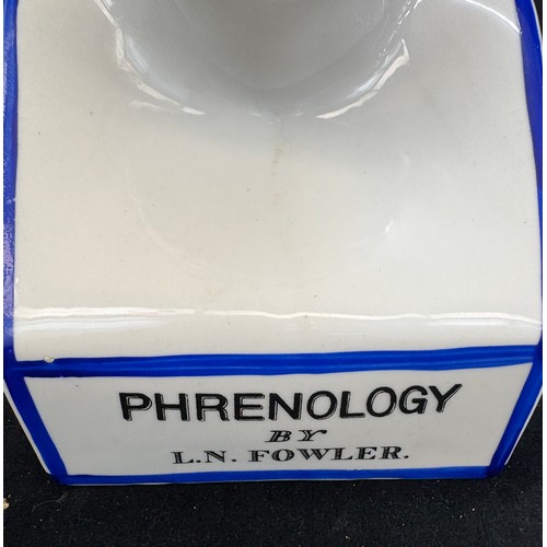 7 - Phrenology head by L N Fowler, approximate height 12.5 inches