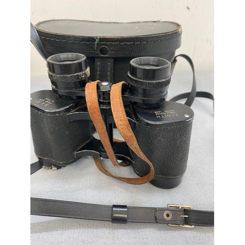 13 - Pair Prinzlux,  Zenith 8 x 30 field binoculars, both in cases, untested