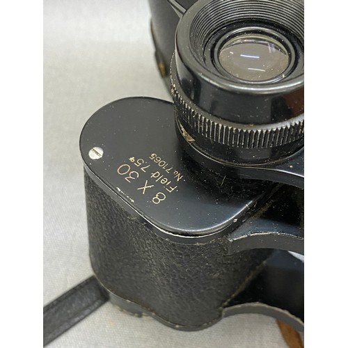 13 - Pair Prinzlux,  Zenith 8 x 30 field binoculars, both in cases, untested