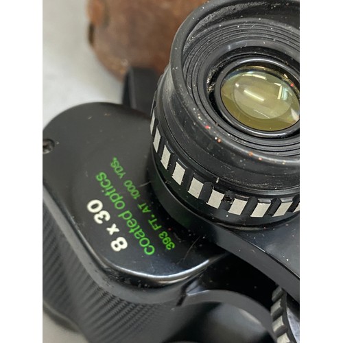 13 - Pair Prinzlux,  Zenith 8 x 30 field binoculars, both in cases, untested