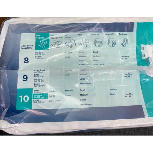 229 - 3 sealed packs of Attends slip regular incontinence pads, size M - each pack has 26