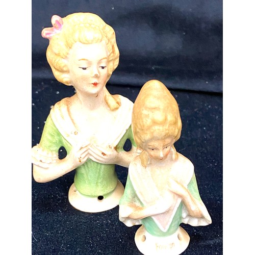 518 - Selection of 4 vintage half dolls/ pin cushion
