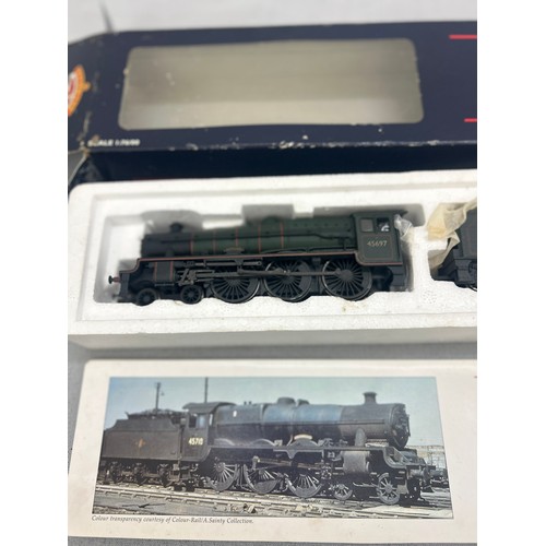 114 - Bachmann OO branch line Steam Loco BR Green L/Crest 45697 Achilles  4000G Jubilee Class - weathered ... 