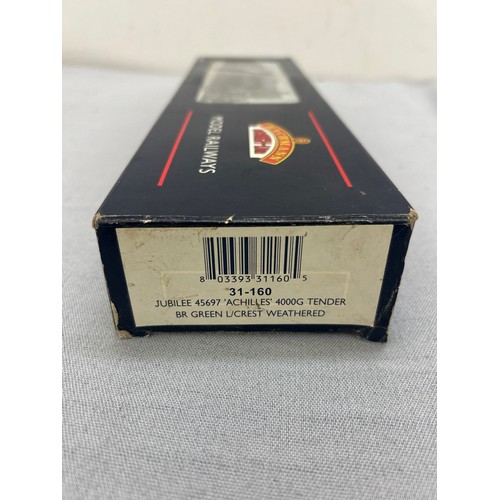 114 - Bachmann OO branch line Steam Loco BR Green L/Crest 45697 Achilles  4000G Jubilee Class - weathered ... 