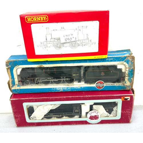 101 - Dapol 4-6-0 Jubilee Fowler loco, black, 890056, Airfix )) scale 46117 loco, R3292 BR Black 0-4-0 Hor... 