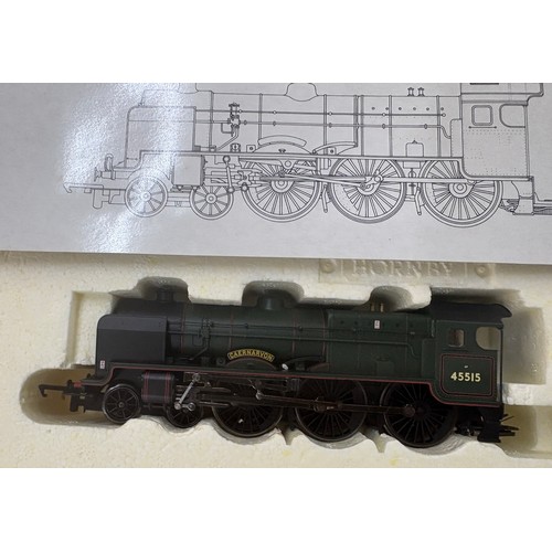 140 - Boxed Hornby R2208 BRE 4-6-0 Patriot Class 5XP loco 45515 Caernarvon, box is damp damaged