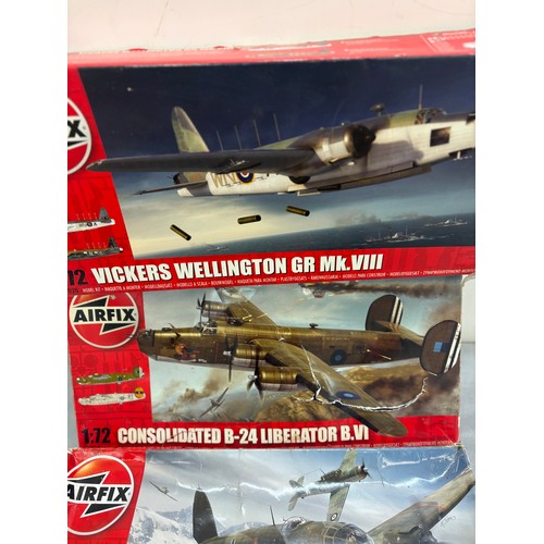 161 - Selection of 4 boxed Airfix models to include A06010 Consolidated B24 Liberator B.VI, A08020 Vickers... 