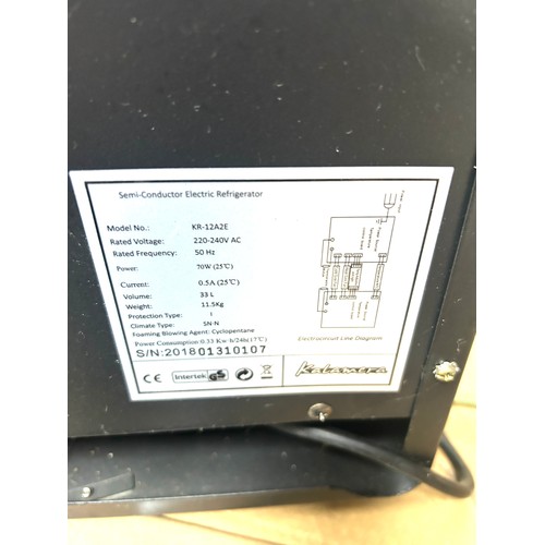 395 - Kalamera table top wine cooler, untested, measures approximately: 19 inches tall x 20 deep and 13.5 ... 