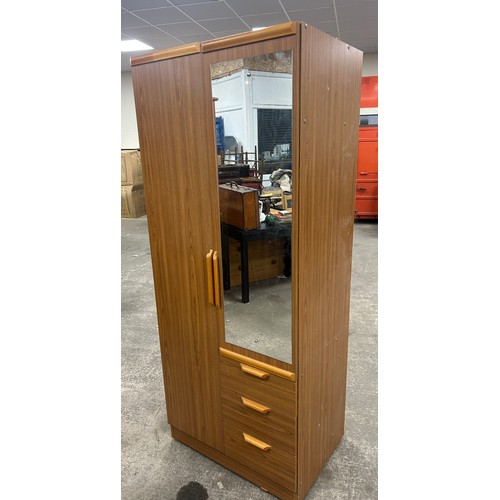 403 - Two door three drawer combi robe measures approximately: 73 inches tall x 30 wide and 21 deep