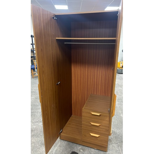 403 - Two door three drawer combi robe measures approximately: 73 inches tall x 30 wide and 21 deep